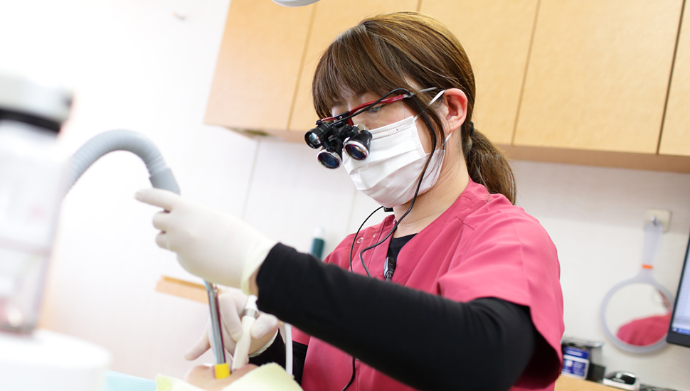 専属の歯科衛生士による定期メインテナンスによる予防歯科
