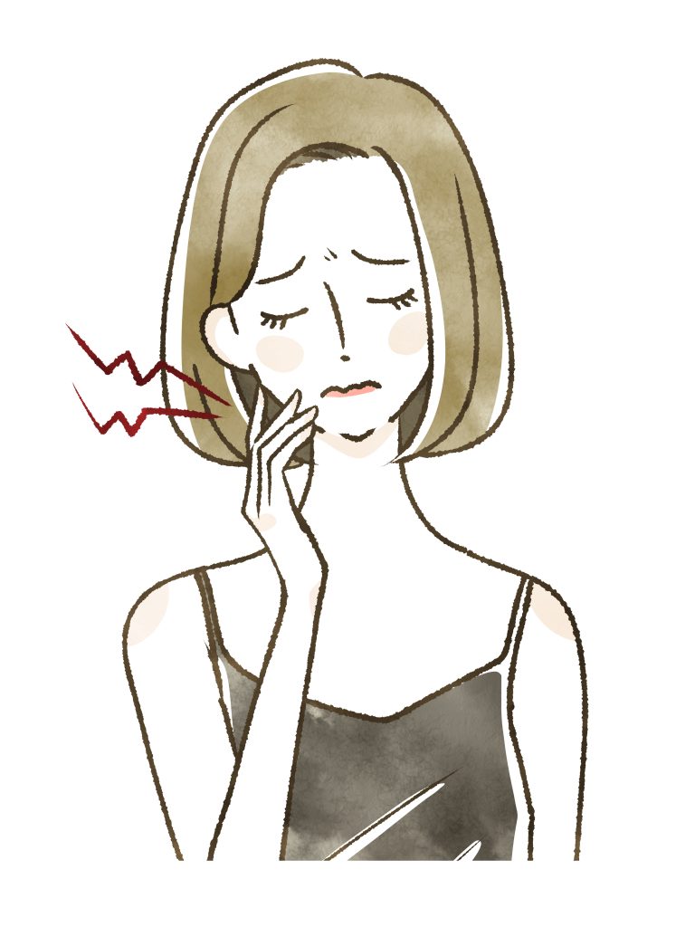 食いしばりに悩む女性